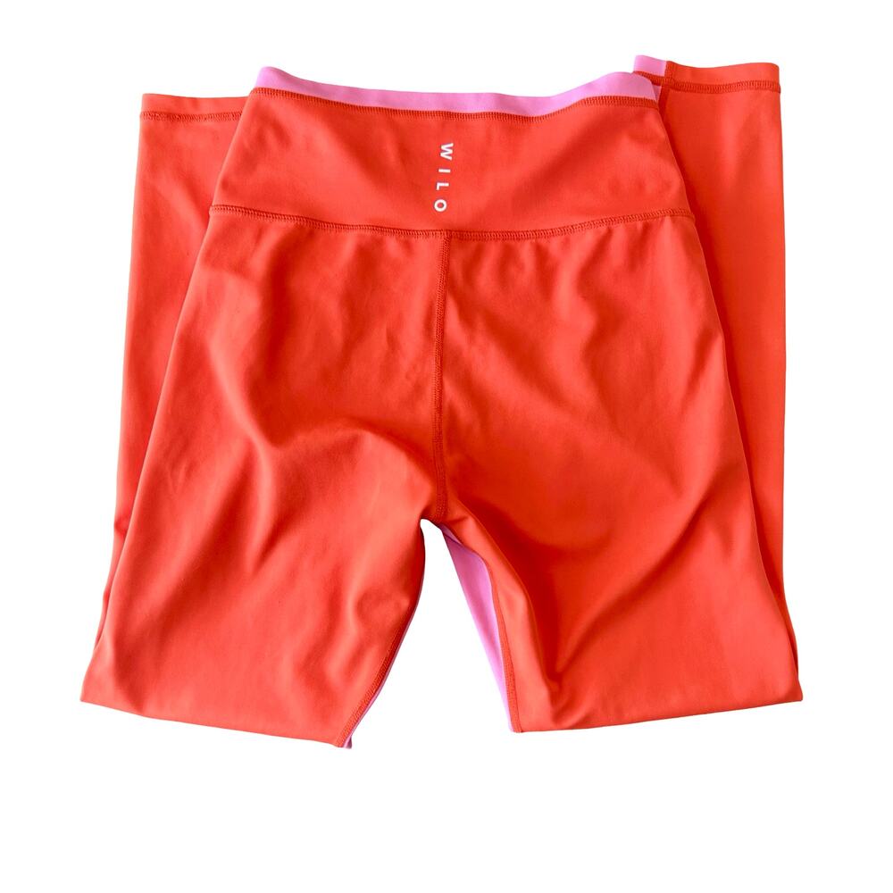 WILO The Label Leggings M Orange Pink Colorblock High Rise Activewear